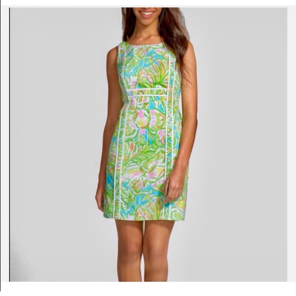 Lilly Pulitzer Fryer Shift Dress In Multi Elephant Ears